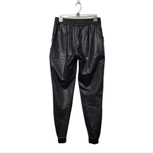 Spanx Black faux leather Like joggers NWT size M - Picture 9 of 14